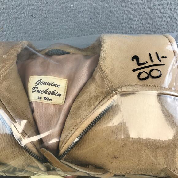 Vintage Genuine Buckskin 1970’s Rugged Fringe Buckskin Jacket M - Picture 11 of 11